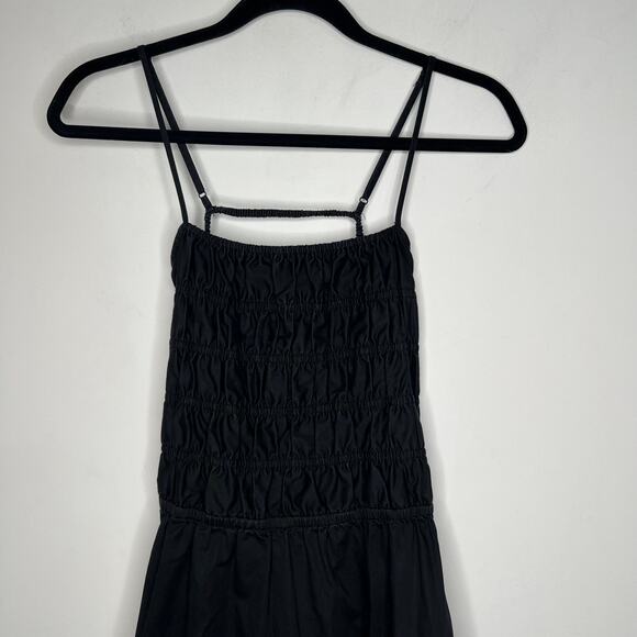 Solid & Striped The Delta Black Cotton Poplin Midi Dress Size Small - Picture 7 of 10
